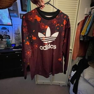 Womens adidas flower long sleeve small